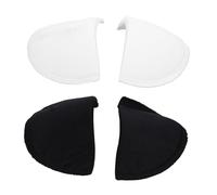 Healvian 2 paires Épaulettes Mousse Anti-dérapantes pour Femmes Coussinets Épaules Souples Épaulières Amovibles pour Vêtements Costume Blazer Lot Blanc Noir