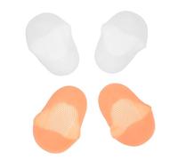 Healvian 2 paires Protections Hydratantes Séborrhéiques de Chaussettes Élastiques Confortables et Respirantes pour Soins des Talons Secs et Peaux Abîmées S Blanc et Chair
