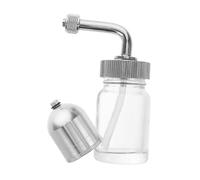 Healvian 2 Pièces Airbrush Metal And Glass Cups With Lids Corrosion Resistant Paint Holders For Airbrush Painting And Pigment Storage