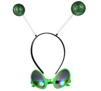 Healvian 2 Pièces Amusantes Alien Vertes avec Tête à Boules pour Fête et Costume Accessoires et Unisexes pour Festivals et