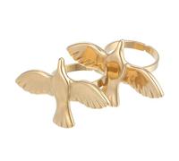 Healvian 2 Pièces Bagues Ouvertes Ajustables Oiseaux de Sérénité Acier Inoxydable Vintage Anneaux Animaux Uniques pour Femmes Expression de Liberté et Harmonie Au Quotidien