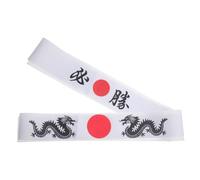 Healvian 2 pièces Bandeau Japonais Ninja avec Imprimé Karaté Bandana Multifonction pour Chef Sushi Sports et Cuisine