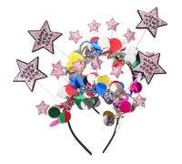 Healvian 2 Pièces Bandeaux Étoile à Branches Colorés pour Nouvel An Accessoires Cheveux Festifs pour Soirée Saint-sylvestre Fêtes et