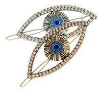 Healvian 2 Pièces Barrette à Cheveux Evil Eye avec Lot de Or Antique et Antique Accessoires Capillaires et Filles Parfaits pour Vie Quotidienne Occasions Spéciales