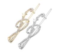 Healvian 2 pièces Barrettes Cheveux Femme Forme Note de Musique Creuse Élégantes Accessoires Chignon pour Mariage Fête et Usage Quotidien