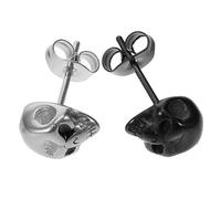 Healvian 2 Pièces Boucles Oreilles Skull Vintage Bijoux Gothiques pour Halloween Accessoires Punk pour Hommes et Femmes pour Look