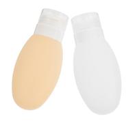 Healvian 2 Pièces Bouteilles De Voyage Silicone De Contenants Compressibles Pour Lotions Et Produits De Toilette Lot De Blanc Et Jaune