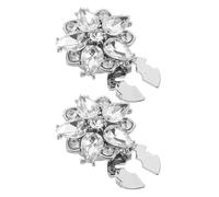 Healvian 2 Pièces Boutons de Manchette Fleur Éclat pour Chemises à Poignets Français Accessoires Élégants pour Hommes et Femmes Décoration Formelle pour Mariage et Tuxedo