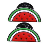 Healvian 2 pièces Broche Pastèque Créative Alliage Épingle Cartoon Colorée pour Femme Accessoire Mode pour Vêtements et Sac Design Amusant pour Fêtes et Usage Quotidien