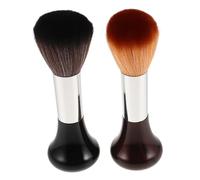 Healvian 2 Pièces Brosse de Coupe Cheveux Barbiers Douce Ergonomique Plumeau Nettoyage Professionnel pour Salon Brosse Coiffure Portable pour Éliminer Cheveux Adaptée à Types de