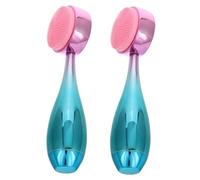 Healvian 2 pièces Brosse Nettoyante Visage Silicone pour Nettoyage Profond et Massage Épurateur Peau Visage Anti-points Noirs Outil Manuel Pratique Étanche pour Soins Quotidiens