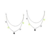 Healvian 2 Pièces Chaînes De Portefeuille Pour Hommes Poche Chaînes Pour La Fabrication De Bijoux Charme Courroie De Chaîne Clé Chaîne D'extension De Sac à Main Chaîne De Ceinture Le Fer