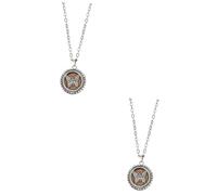 Healvian 2 Pièces Collier Acier Inoxydable avec Diffuseur Dhuile Essentielle Choker Élégant pour Femme Pendentif avec Recharge Feutre Colorée Aléatoire Couleur Aléatoire
