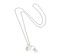 Healvian 2 pièces Collier de Pendentifs Maison et Clé Chaîne Pull Décorative Pendaison Crémaillère pour Femme et Fille