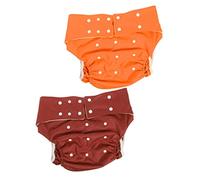 Healvian 2 pièces Couches pour Adultes Lavables Résistantes aux Fuites Réglable avec Double Bouton-pression Absorbante et Confortable pour Hôpital Personnes Âgées et Alités