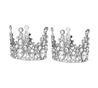 Healvian 2 Pièces Couronne D'Anniversaire Pour Enfants Décoration De Gâteau Diadème Fête Petite Couronne Décoration Décorations Anniversaire Reine Diadème Mini Pièce Maîtresse Pour Bébé