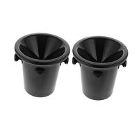 Healvian 2 Pièces Crachoir À Vin Noir Avec Double Oreille Seau À Glaçons En Plastique Forme D'Entonnoir Pour Dégustation Et Rafraîchissement De Vin