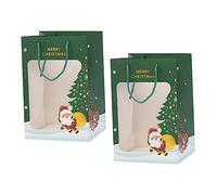 Healvian 2 pièces de Noël Papier à Main Pochette Festive pour et Créatif pour et