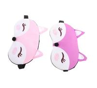 Healvian 2 pièces de Sommeil Garçon Fille Fox Doux et avec Bande Élastique Réglable Lot Rose pour Filles Voyage et