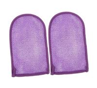 Healvian 2 pièces Exfoliants pour Nylon Mitaines de Bain Riches Mousse Doux et Sécurisés de Gommage Corps Portables pour Voyage et Usage Quotidien