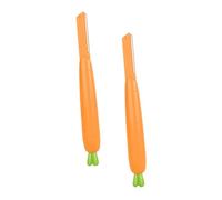 Healvian 2 Pièces Facial Hair Trimmer Portable Carrot-shaped Stainless Steel Eyebrow Shaper For Precise Brow Grooming At Home And Travel