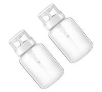 Healvian 2 pièces Flacon Pompe Distributeur Vide pour Dissolvant Ongles Bouteille avec Bouchon Verrouillable Réservoir Liquide Pratique pour Nettoyage Ongles