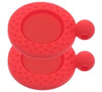 Healvian 2 Pièces Lot de 2 Clips Porte-marqueur de Balle de Golf en Silicone Rouge, Disque de Marquage Position Golf Compact et Visible, Accessoires pour Casquette ou Ceinture, pour