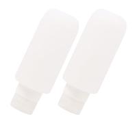 Healvian 2 Pièces Lot De Flacons Flexibles Silicone Transparent Pour Lotion Et Gel Douche Bouteilles Rechargeables De Voyage Compactes Et Étanches Contenants Pratiques Pour Cosmétiques Et s