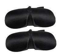 Healvian 2 pièces Masque de Sommeil Noir Cache Yeux Ergonomique sans Contact Confortable et Occultant Adapté à Tous pour Sommeil Réparateur