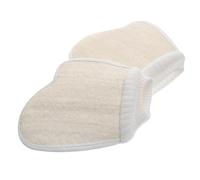 Healvian 2 pièces Moufles de Bain Exfoliantes Loofah Naturels avec Pouce Mousseux pour Gommage Corps Homme Femme Unisexe