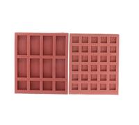 Healvian 2 Pièces Moule à Mini-Briques en Silicone, Résistant la Déformation, Moule à Briques en Silicone Marron, Réutilisable, pour Maquettes de Maison de Poupée et Conceptions