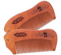 Healvian 2 Pièces peigne en acajou hair care femme unravel peigne pour cheveux bouclés peigne pour cheveux mouillés brosse pour cheveux bouclés choisir un peigne peignes pour coiffeur