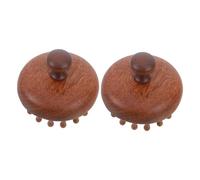 Healvian 2 Pièces Peigne Massage Grand Disque à Dents Larges pour Stimulation Points Dacupression Amélioration Santé Scalp et Cheveux Naturel