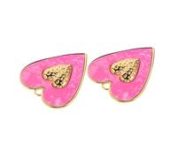 Healvian 2 Pièces Pendentifs Cœur Acier Inoxydable Charms pour Fabrication de Bijoux et Durables pour Colliers et Bracelets Féminins