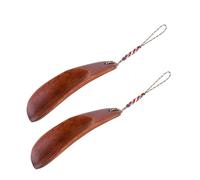 Healvian 2 pièces Pied à chaussure Bois Massif Flexible Petit Format Extracteur Léger et Portable Lot pour Adultes et Seniors Aide Pratique pour Enfiler Chaussures Cuir et Talons