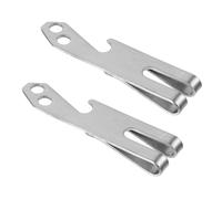 Healvian 2 pièces Pince à Acier Inoxydable Porte-Monnaie Compact Double Face avec Ouvre-Bouteille Porte-clés et Porte-Banque pour Homme et Femme Design Élégant