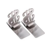 Healvian 2 pièces Pince à Billets Acier Inoxydable Clip Porte-Monnaie Métallique Design Créatif Durable et Antirouille Pratique pour Portefeuille Homme