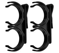 Healvian 2 Pièces Pince à Boule de Golf Pliable Rotative, Double Support | Plastique, Fixation Ceinture ou Paquet, Transport sans Contrainte, Usage en Parcours et Voiturette