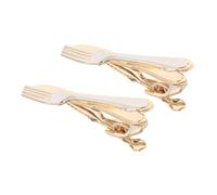 Healvian 2 Pièces Pince Cravate Cuivre Unique Forme de Couverts Style Minimaliste et Élégant pour Hommes Lot de Clips Résistants pour Costume Professionnel et Occasions