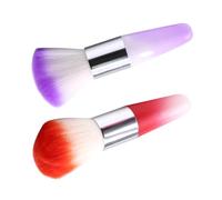 Healvian 2 pièces Pinceaux Cosmétiques Brosse Poussière Ongles Douce Nettoyant Nail Art Multifonction Pour Manucure et Maquillage Mixte