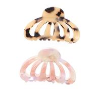 Healvian 2 pièces Pinces à Cheveux Mâchoires Boho Pinces Griffes Robustes pour Féminines Design Mode Raisin et Écaille Claire Maintien Sûr