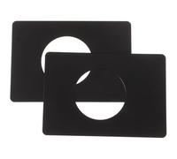 Healvian 2 Pièces Plaque de Renforcement de Porte D'entrée en Acier Inoxydable Noir, Kit D'installation de Verrou de Sécurité Coins Arrondis, Surface Brossée Lisse pour Bureaux et Hôtels