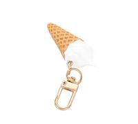 Healvian 2 Pièces Porte Clés Forme de Cône de Glace de Pendentifs Décoratifs pour Sacs Clés de Voiture Unisexes et Colorés pour et Décorations Festives Couleur Aléatoire