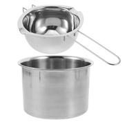 Healvian 2 Pièces Pot de Fusion Cire Inoxydable pour Chauffe-cire Bougie Multifonctionnel pour Fondre Cire Beurre Chocolat Accessoire DIY Fabrication Bougies