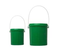 Healvian 2 Pièces Seau à Appâts de Pêche Portable en Plastique Vert