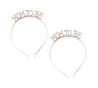 Healvian 2 pièces -tête Mom To Be Alliage Rose Doré Accessoire Élégant pour Cerceau Cheveux Mariage et Confortable Fête Prénatale et Soirée