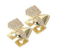 Healvian 2 Pièces Tooth Ornaments Mirror Finish Vampire Fangs With Sparkling Zirconia Lightweight Halloween Grills For Men And Women Cosplay Accessories