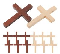Healvian 20 Pendentifs Croix en Bois Naturel pour Bricolage, Décorations Artisanales Légères et Solide, Accessoires pour Fabrication de Bijoux Diy, pour Bracelets et Colliers, Lot de 20