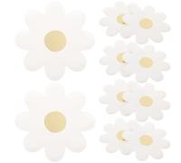 Healvian 20 Pièces Assiette en Carton Jetable Forme Fleur Blanche, Légère et Polyvalente pour Service de Fête et Nuptiale, Vaisselle Élégante en Papier