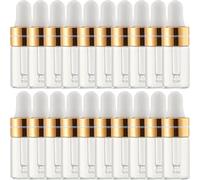 Healvian 20 pièces Flacons Compte-gouttes Vides Transparent Rechargeables pour Huiles Essentielles Parfum Lotion Bouteilles Pipettes Portables Étanches Lot Pratique pour Voyage et Usage
